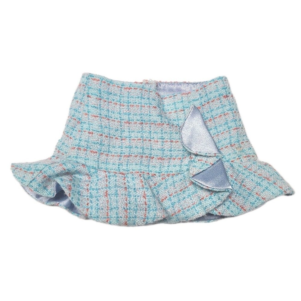 VTG Retired 2005 American Girl Doll Sightseeing Blue Teal Plaid Skirt